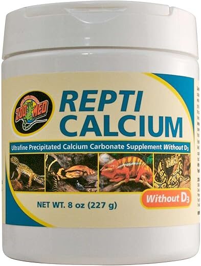 Zoo Med Reptile Calcium Without Vitamin D3, 8-Ounce