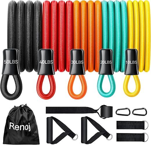 Renoj Resistance Bands Set with Handles and Door Anchor
