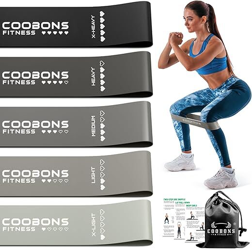 COOBONS FITNESS Resistance Exercise Bands for Fitness