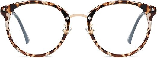 SOJOS Retro Round Blue Light Reading Glasses SJ9001