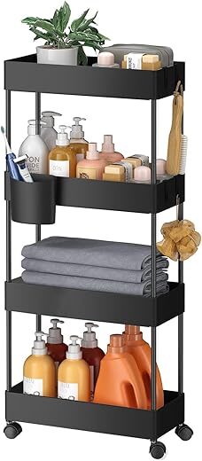 Pipishell Rolling Slim Storage Cart for Narrow Spaces