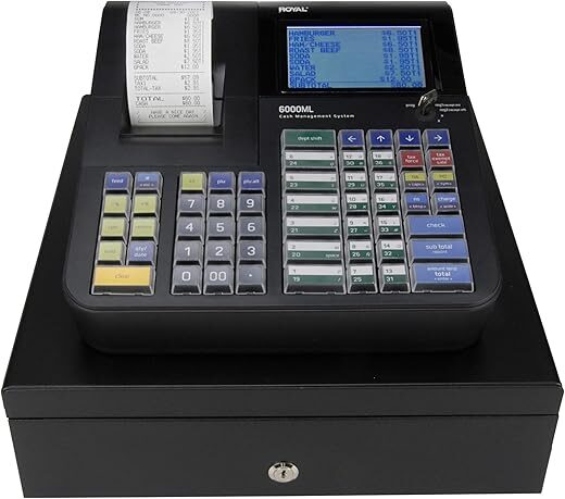 Royal 6000ML Black Cash Register