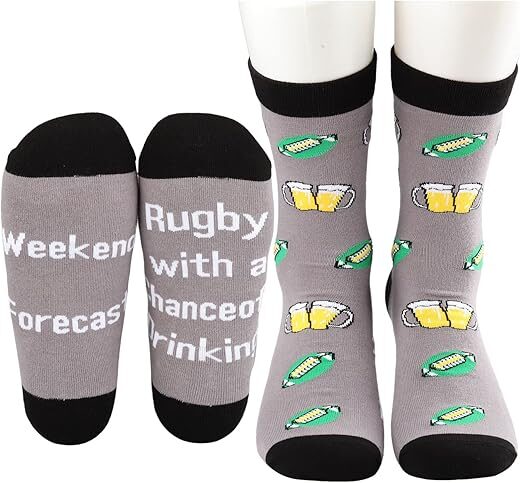MBMSO Rugby Socks with Funny Drinking Forecast