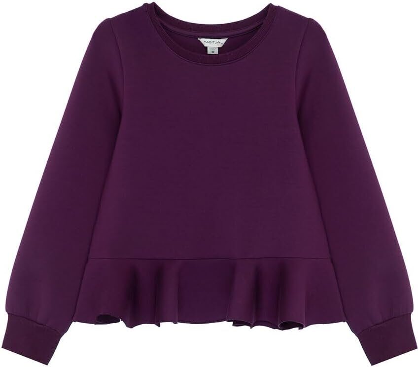 HABITUAL girl Scuba Knit Peplum Top