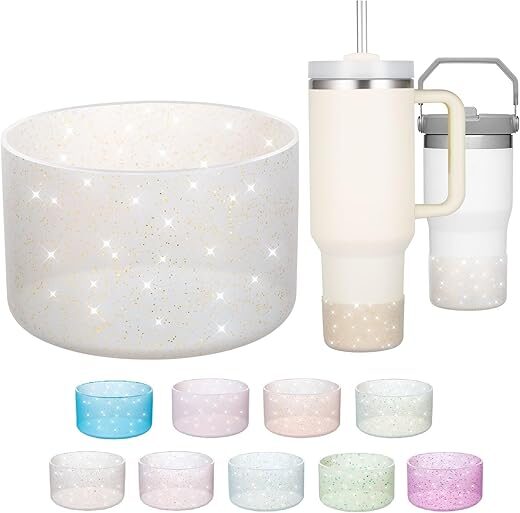 Onlymory Silicone Glitter Boot For Water Bottles