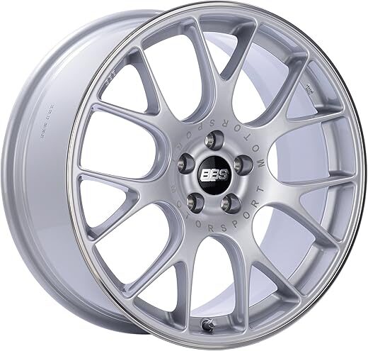 BBS Silver Wheel With Polished Stainless Rim (18 x 8.5 Inches)
