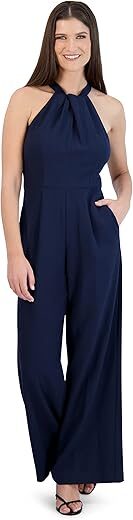 Julia Jordan Sleeveless Knot Neck Wide Leg Jumpsuit
