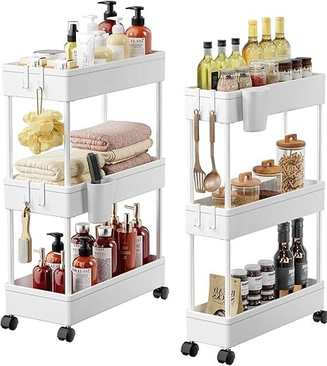 Pipishell Slim Storage Cart Organizer, Set Of 2, PIUC07WK2