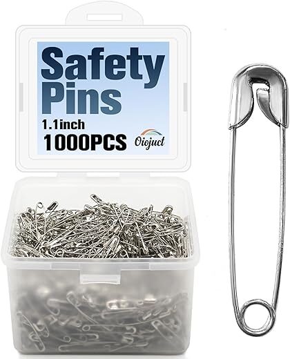 Oiojuct Small Rust-Resistant Safety Pins 1000 PCS