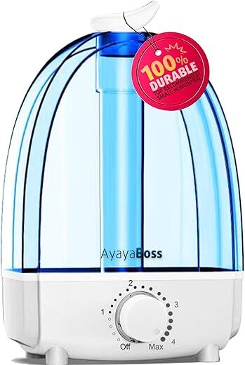 AyayaBoss Small Ultrasonic Air Humidifier, 3.2L