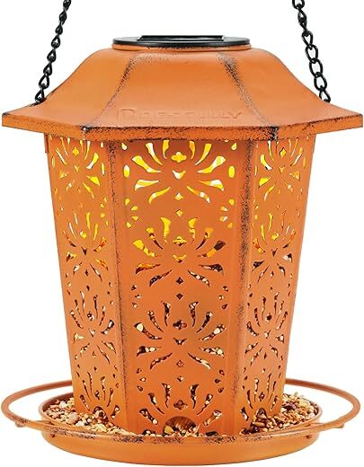 DesGully Solar Bird Feeder, Chew-Proof, Weather-Resistant