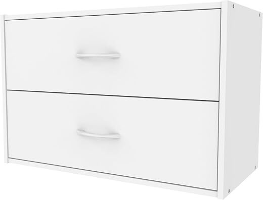 ClosetMaid Stackable 2-Drawer Horizontal Organizer, White