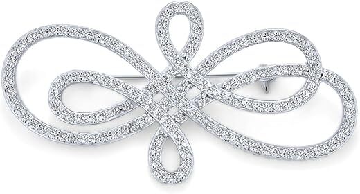 Bling Jewelry Statement Pave Wedding Bridal Brooch Pin