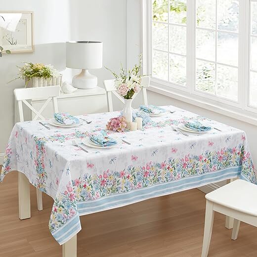 Newbridge Summer Floral Wrinkle-Resistant Tablecloth