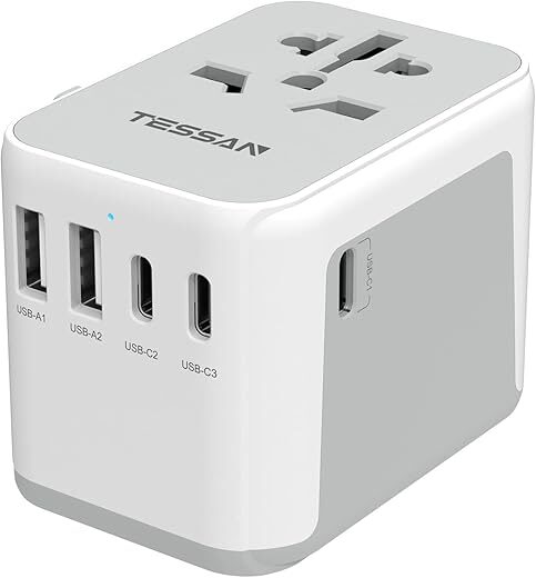 TESSAN Universal Travel Adapter with USB Ports