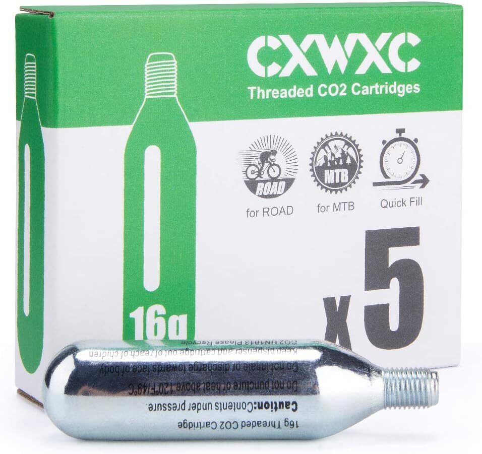 CXWXC Threaded CO2 Cartridges for Bike Tires