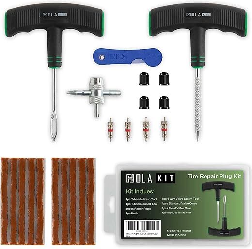 HolaKit Tire Plug Kit, 22PCS Compact Repair Tools