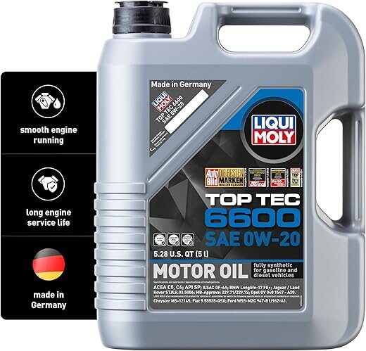 Liqui Moly Top Tec 6600 SAE 0W-20 Oil, 5L