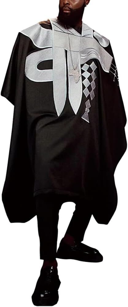 HD Traditional African Men’s Agbada Bazin Boubou Outfit