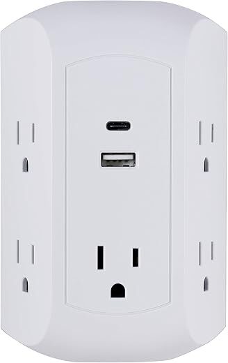 GE UltraPro 5-Outlet Extender With USB