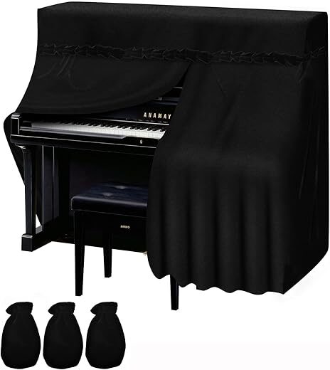TINDTOP Upright Velvet Dustproof Moistureproof Piano Cover