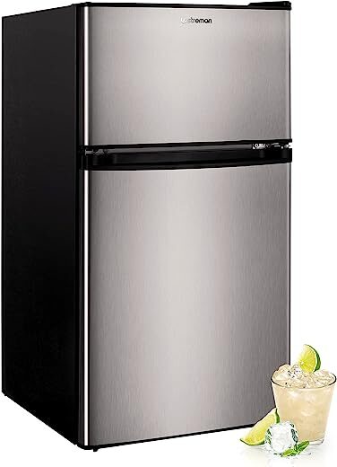 Upstreman Mini Fridge B08DHLF384 3.2 Cu.Ft With Freezer