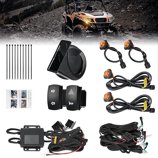 KEMIMOTO UTV ATV Street Legal Turn Signal Kit