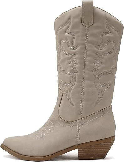Soda Western Cowboy Pointed Toe Knee High Boots