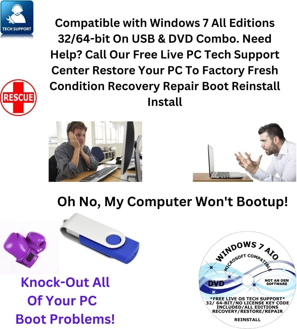 Generic Windows 7 USB & DVD Combo Recovery