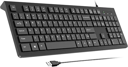 COLIKES Wired USB Keyboard with Number Pad