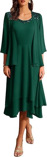 GRACE KARIN Party Formal Dress with Sequin Jacket