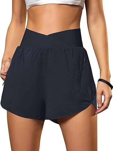 Blooming Jelly Women’s High Waisted Athletic Shorts