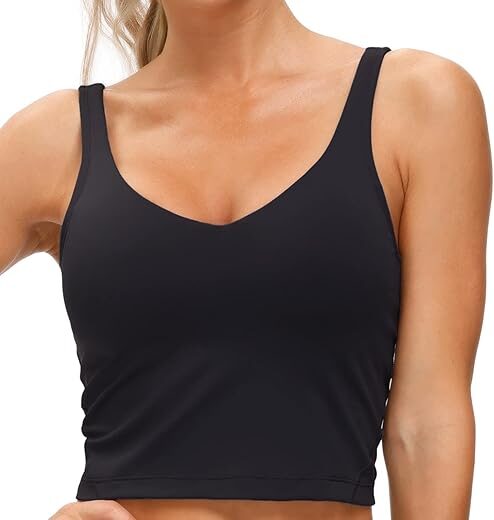THE GYM PEOPLE Women’s Longline Wirefree Padded Sports Bra