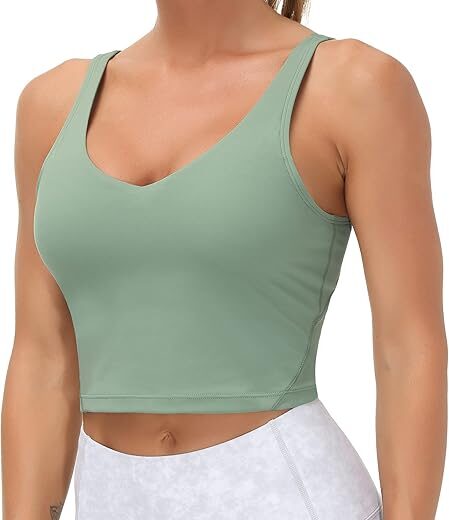 THE GYM PEOPLE Women’s Longline Wirefree Padded Sports Bra