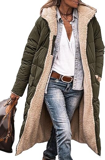 PRETTYGARDEN Oversized Shearling Fleece Coat