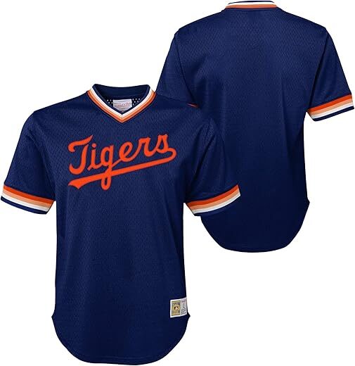 Mitchell & Ness Throwback Mesh V-neck Jersey Top