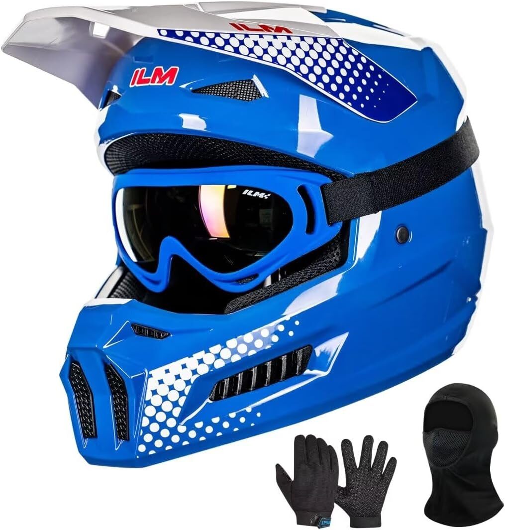 ILM Youth Dirt Bike Helmet With Goggles MT601Y